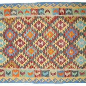 Brown Kilim rug Afghan old style