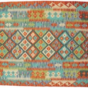 Orange Living room kilim rug