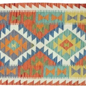 Orange Runner rug kilim