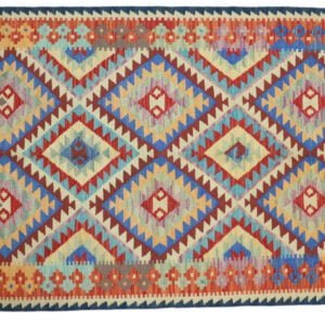 Orange Runner rug kilim