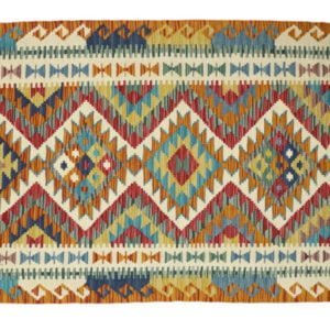 Brown Runner rug kilim