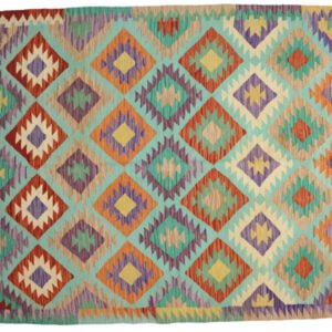 Blue Kilim rug Afghan old style