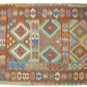 Brown Kilim rug Afghan old style