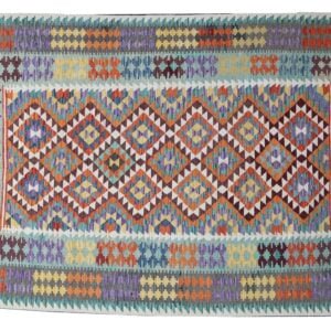 Orange Kilim rug Afghan old style