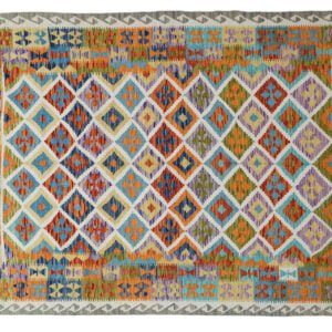 Brown Kilim rug Afghan old style