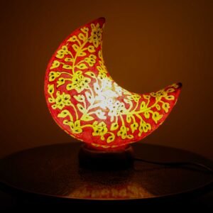 Crescent camel skin lamp