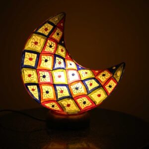 Crescent camel skin lamp