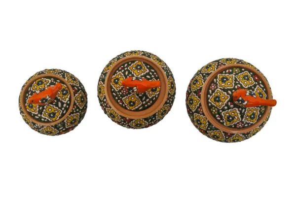 Set of emboss hand painted turkish candy jars - Image 10