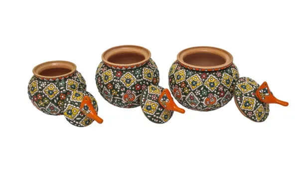 Set of emboss hand painted turkish candy jars - Image 12