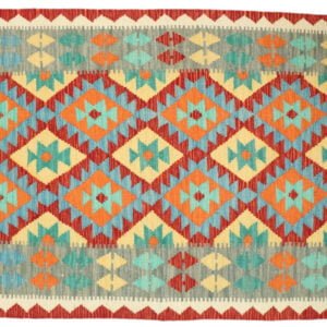 Green Living room kilim rug