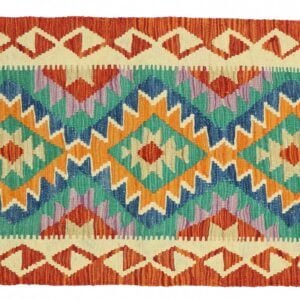 Orange Runner rug kilim