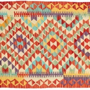 Orange Runner rug kilim