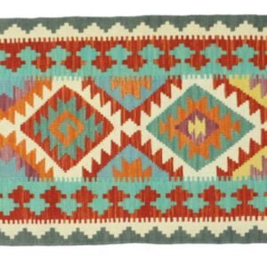 Blue Living room runner rug kilim