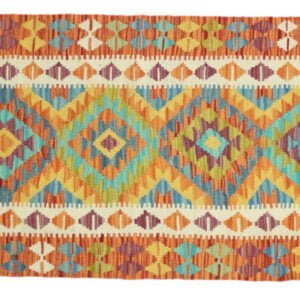 Orange Runner rug kilim