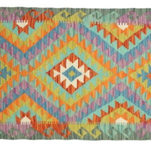 Orange Runner rug kilim