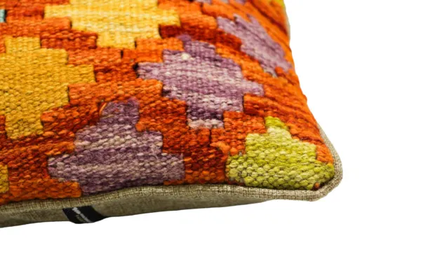 Orange Kilim cushion cover 45x45 (cm) - Image 4