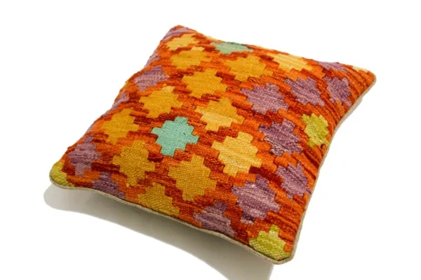 Orange Kilim cushion cover 45x45 (cm) - Image 2