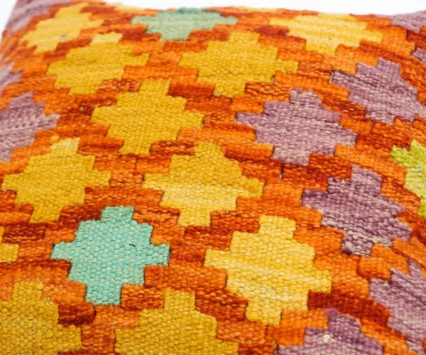 Orange Kilim cushion cover 45x45 (cm) - Image 3