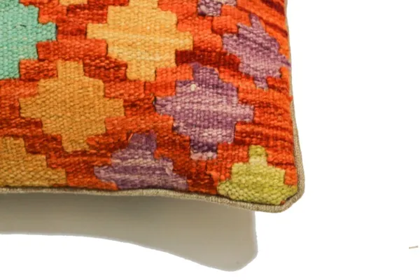 Orange Kilim cushion cover 45x45 (cm) - Image 6