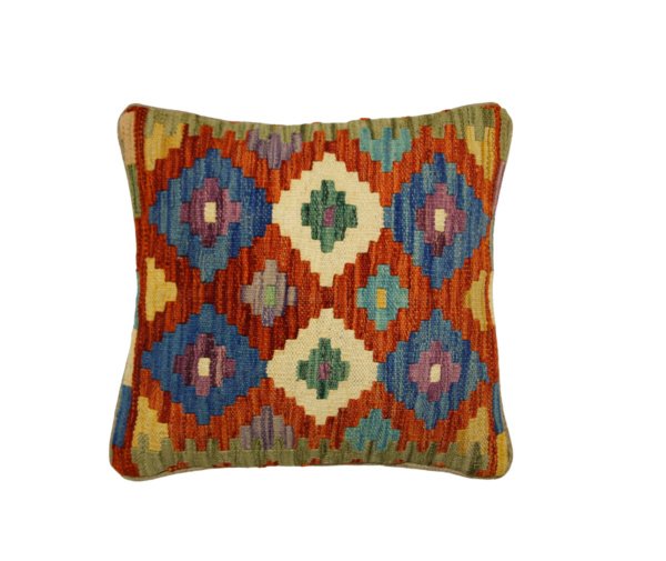 Orange Kilim cushion cover 45x45 cm