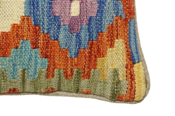 Orange Kilim cushion cover 45x45 cm - Image 6