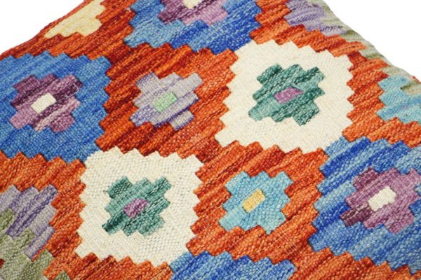 Orange Kilim cushion cover 45x45 cm - Image 3