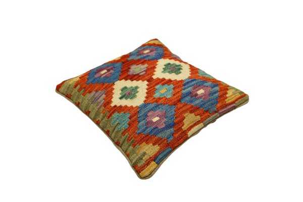 Orange Kilim cushion cover 45x45 cm - Image 2