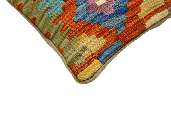 Orange Kilim cushion cover 45x45 cm - Image 5