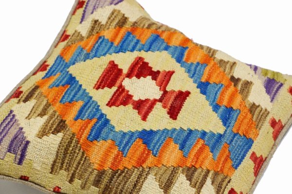 Beige Kilim cushion cover 45x45 cm - Image 3