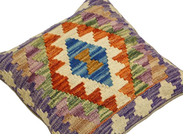 Purple Kilim cushion cover 50x50 cm - Image 2