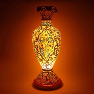 Illimunated Vase Camel Skin Ambiance Floor Lamp