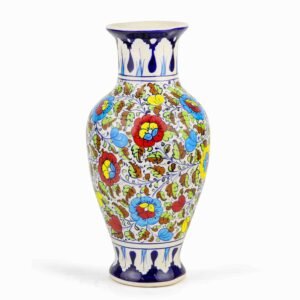 Colorful Bouquet Flower Vase Handmade and Hanpainted in Ceramic