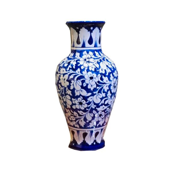 Flower Vase Blue Pottery