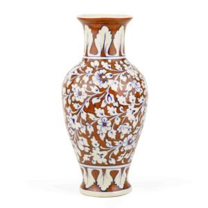 Brown Flower Vase Large Bouquet Handmade & Handpainted Vase