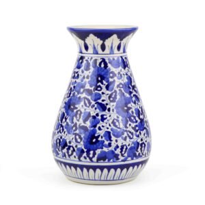 Bud Vase Handmade Ceramic Handpainted Blue Pottery