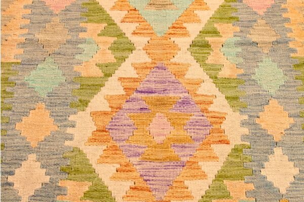 Runner Rug Kilim Exquisite Design for Hallway, Bedroom or Living room. Handwoven Wool Rug, Reversible and Organically Dyed Permanent Colors - Image 5