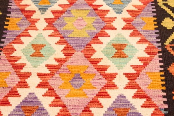 Runner Rug Kilim Exquisite Design for Hallway, Bedroom or Living room. Handwoven Wool Rug, Reversible and Organically Dyed Permanent Colors - Image 5