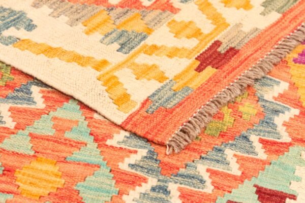 Runner Rug Kilim Exquisite Design for Hallway, Bedroom or Living room. Handwoven Wool Rug, Reversible and Organically Dyed Permanent Colors - Image 3