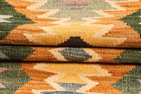 Runner Rug Kilim Exquisite Design for Hallway, Bedroom or Living room. Handwoven Wool Rug, Reversible and Organically Dyed Permanent Colors - Image 2