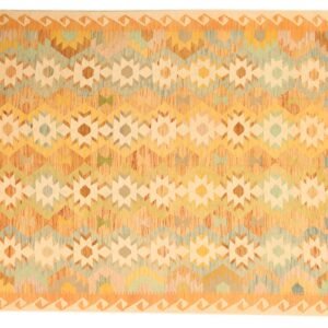 Large and Unique Kilim Rug Handwoven with Pure Sheep Wool