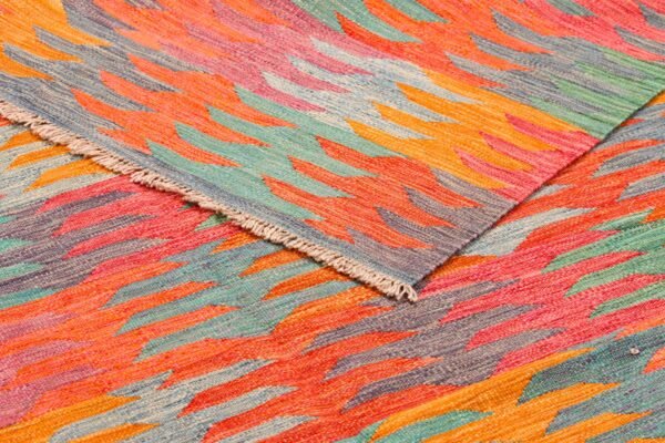 Afghan Kilim Handwoven with Sheep Wool - Image 2