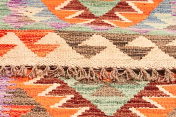 Runner Rug Kilim Exquisite Design for Hallway, Bedroom or Living room. Handwoven Wool Rug, Reversible and Organically Dyed Permanent Colors - Image 3