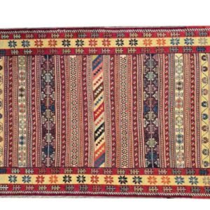 Runner Rug Kilim Exquisite Design for Hallway, Bedroom or Living room. Handwoven Wool Rug, Reversible and Organically Dyed Permanent Colors
