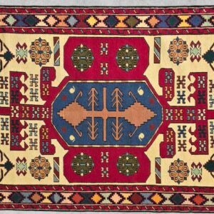 Custom Designed Large Kilim Rug with Warm and Vibrant Patterns